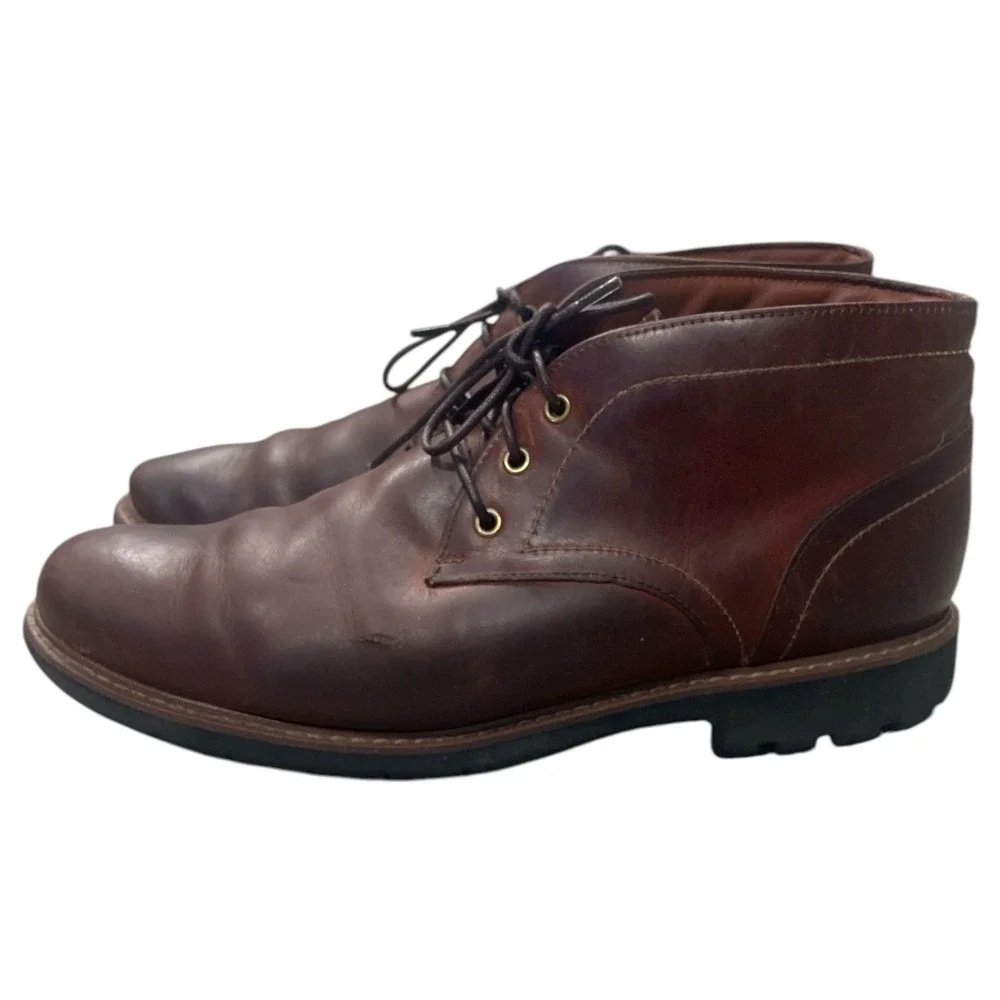 Clarks Leather Boots Men's Brown Lace Up - Size 11